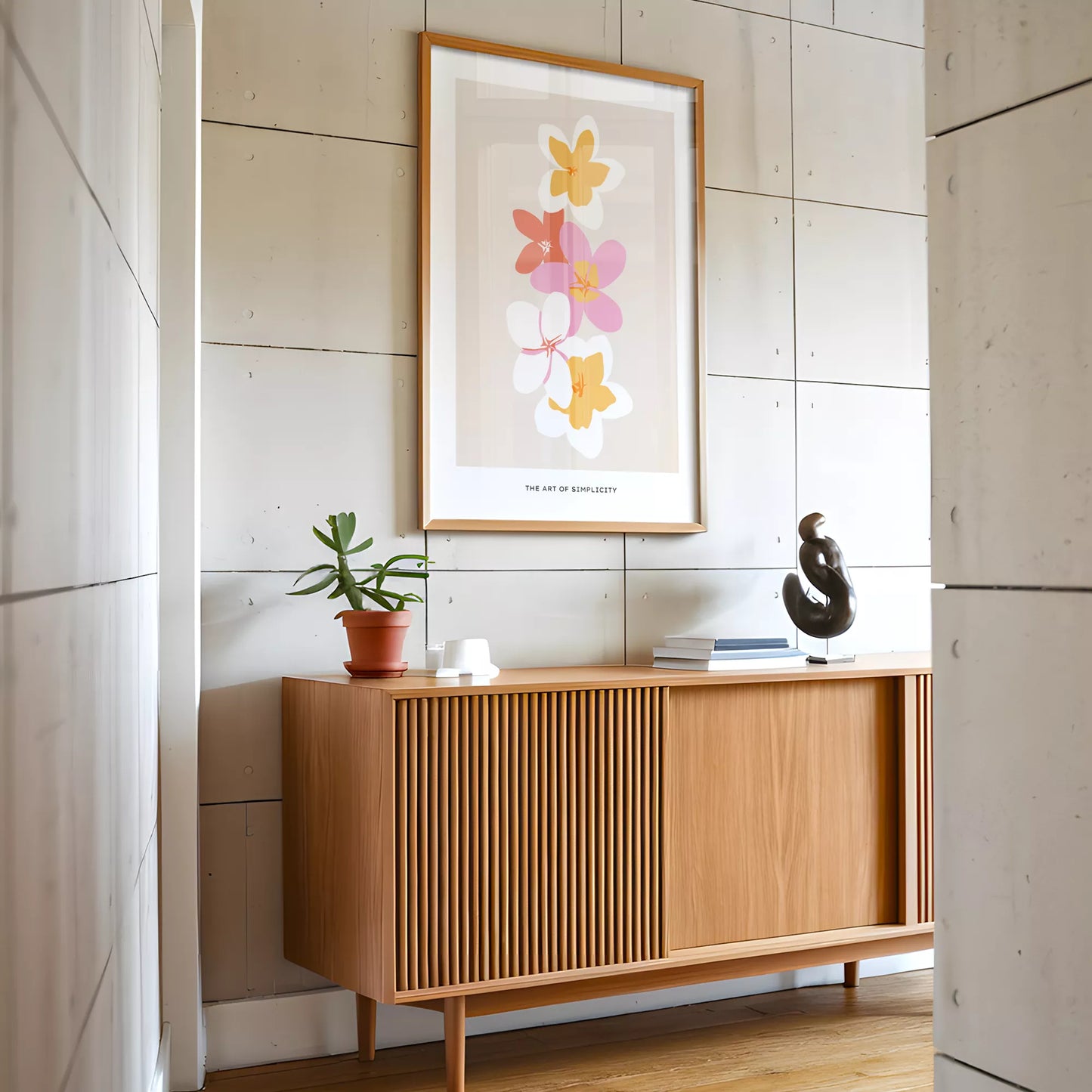 トロピカルフラワー ボタニカルアート ポスター モダンインテリア ミニマリスト