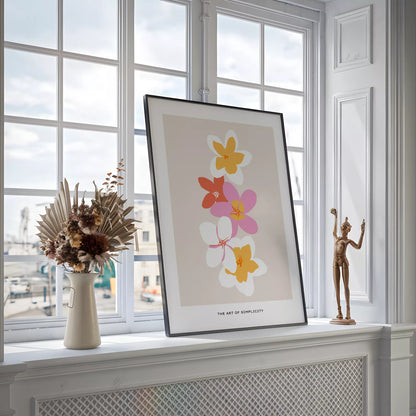 トロピカルフラワー ボタニカルアート ポスター モダンインテリア ミニマリスト