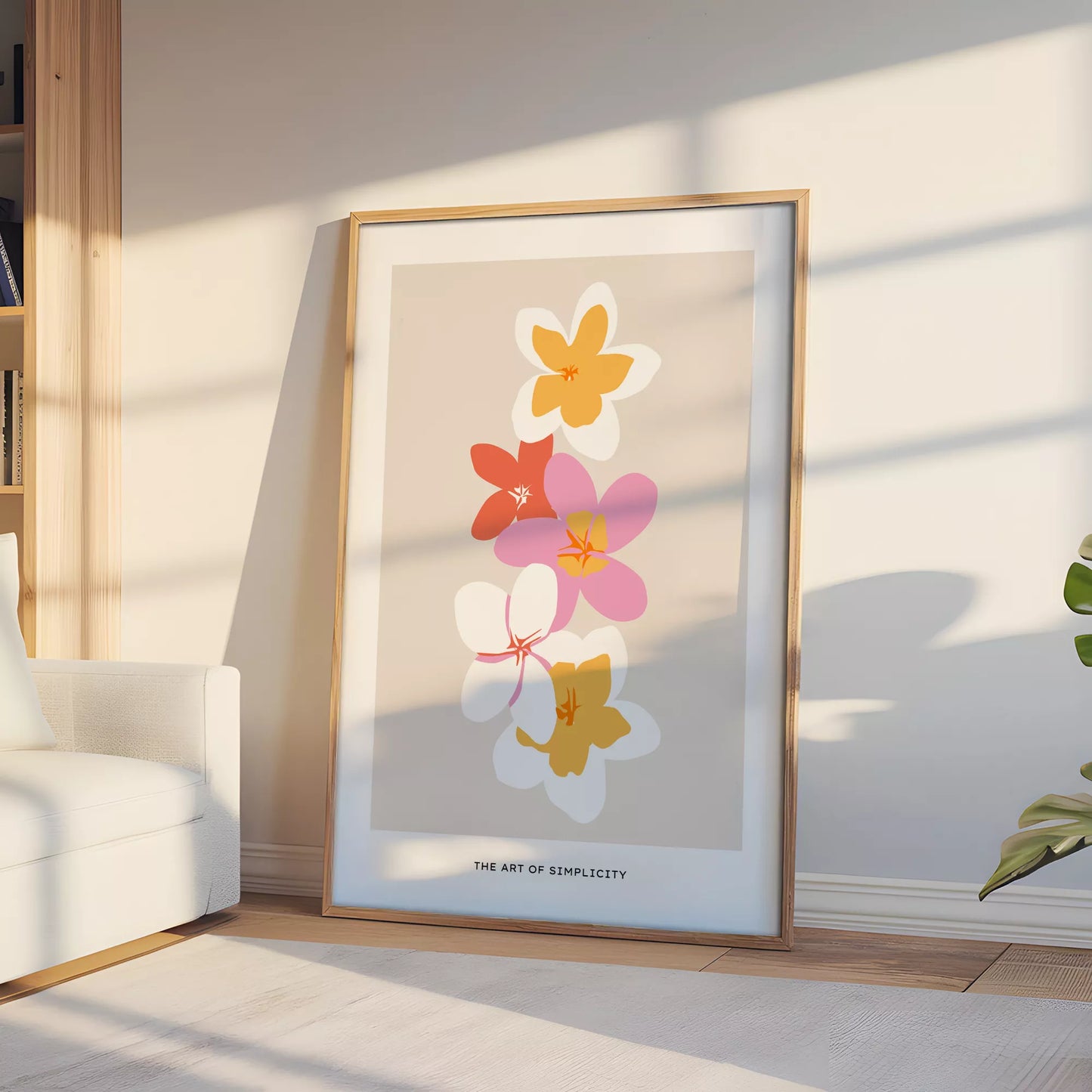 トロピカルフラワー ボタニカルアート ポスター モダンインテリア ミニマリスト