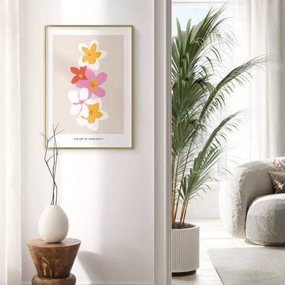 トロピカルフラワー ボタニカルアート ポスター モダンインテリア ミニマリスト