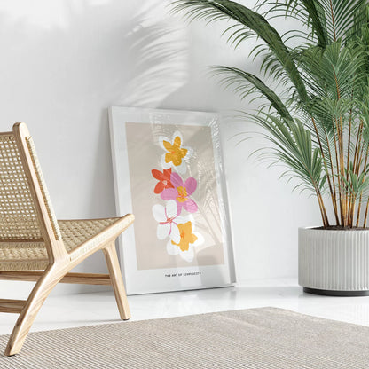 トロピカルフラワー ボタニカルアート ポスター モダンインテリア ミニマリスト