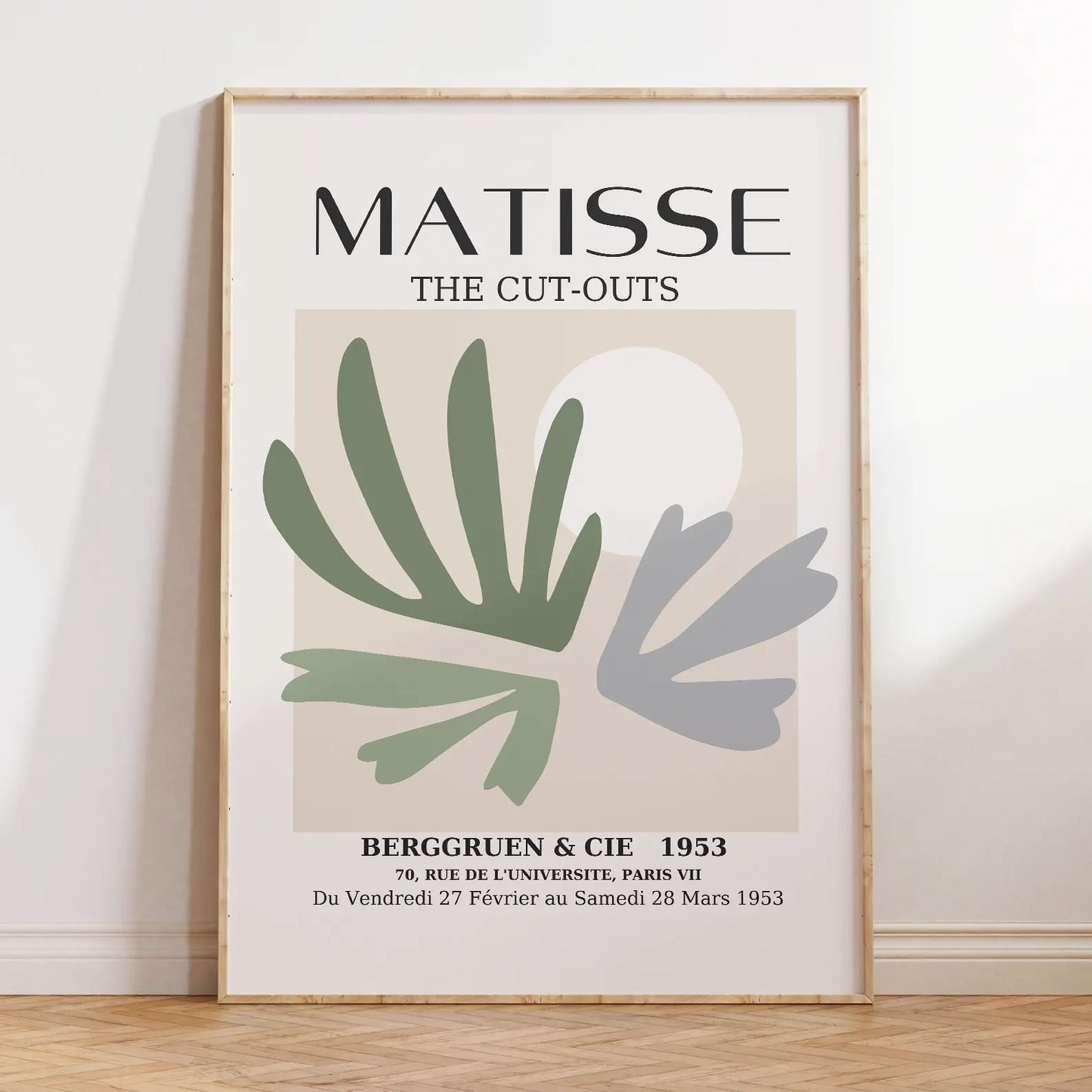 マティス風 抽象ポスター 3枚セット ベージュ セージグリーン 北欧