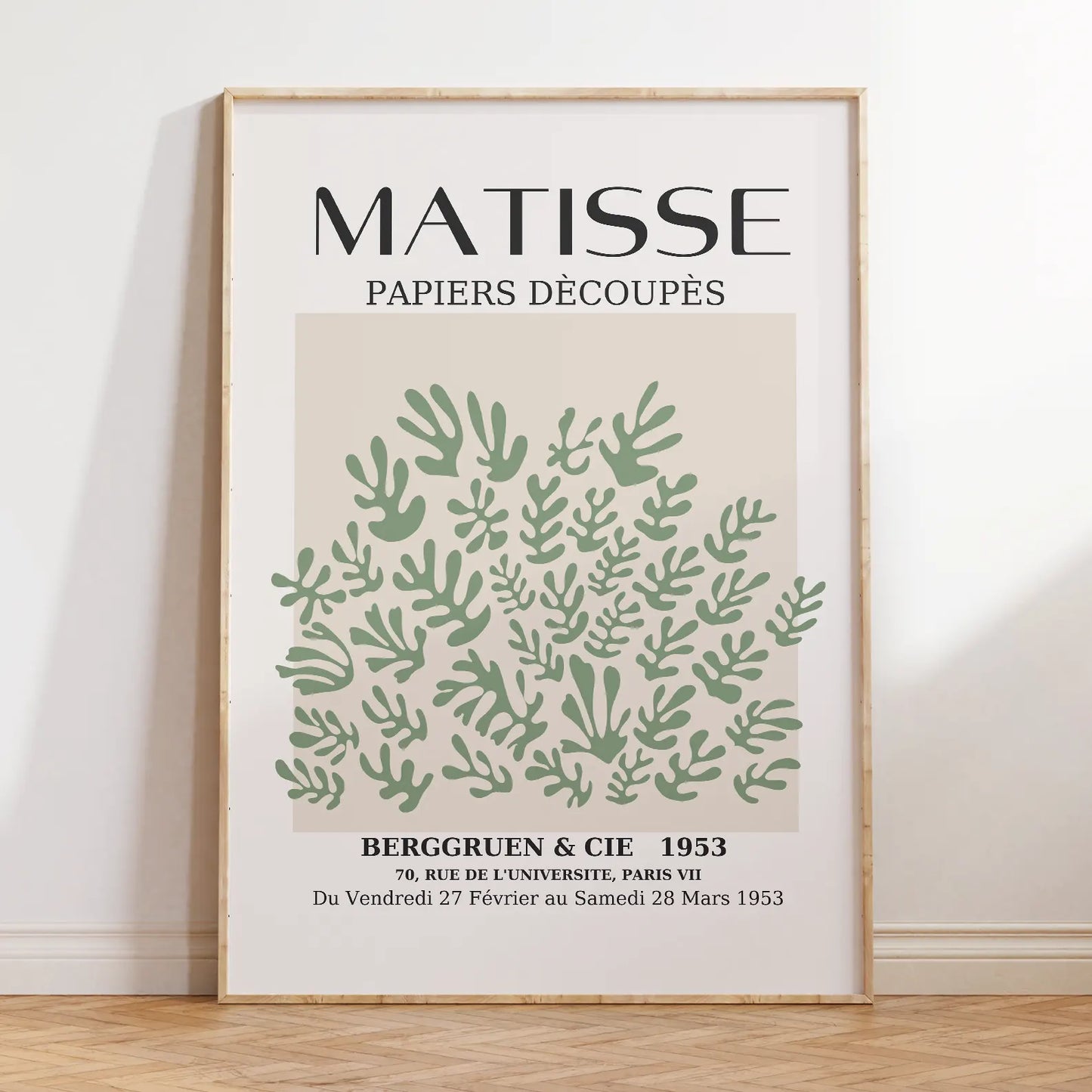 マティス風 抽象ポスター 3枚セット ベージュ セージグリーン 北欧