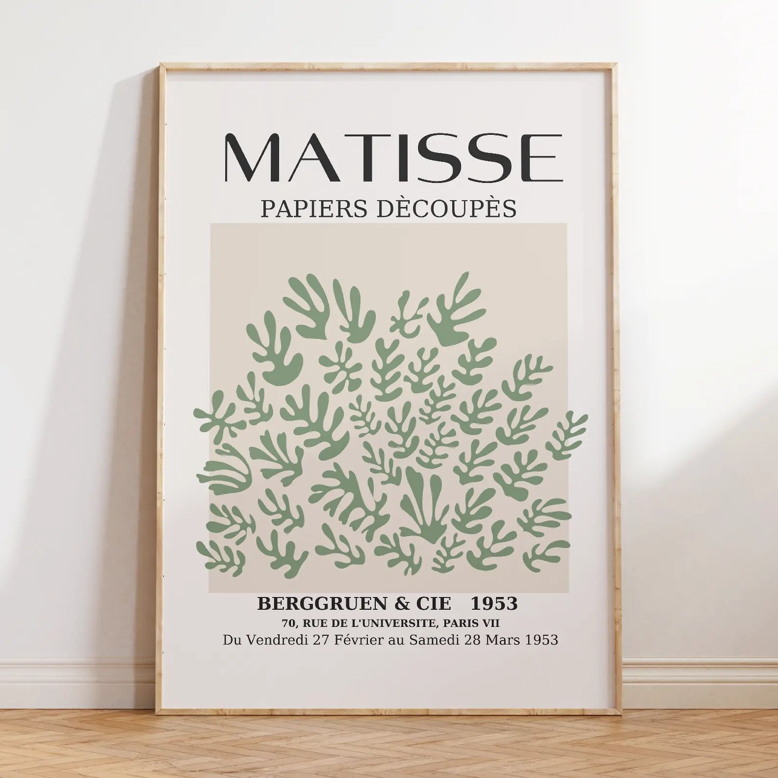 マティス風 抽象ポスター 3枚セット ベージュ セージグリーン 北欧