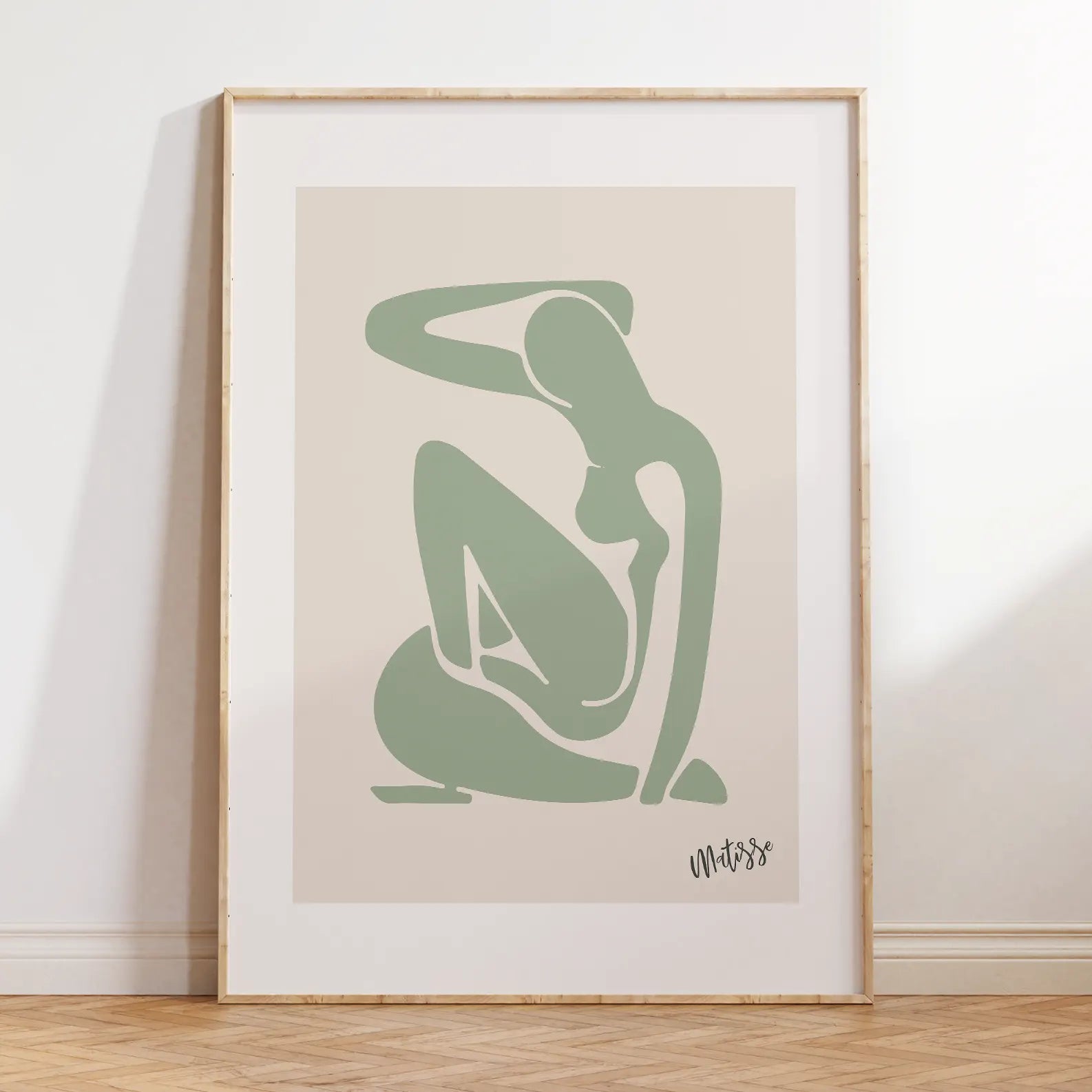 マティス風 抽象ポスター 3枚セット ベージュ セージグリーン 北欧