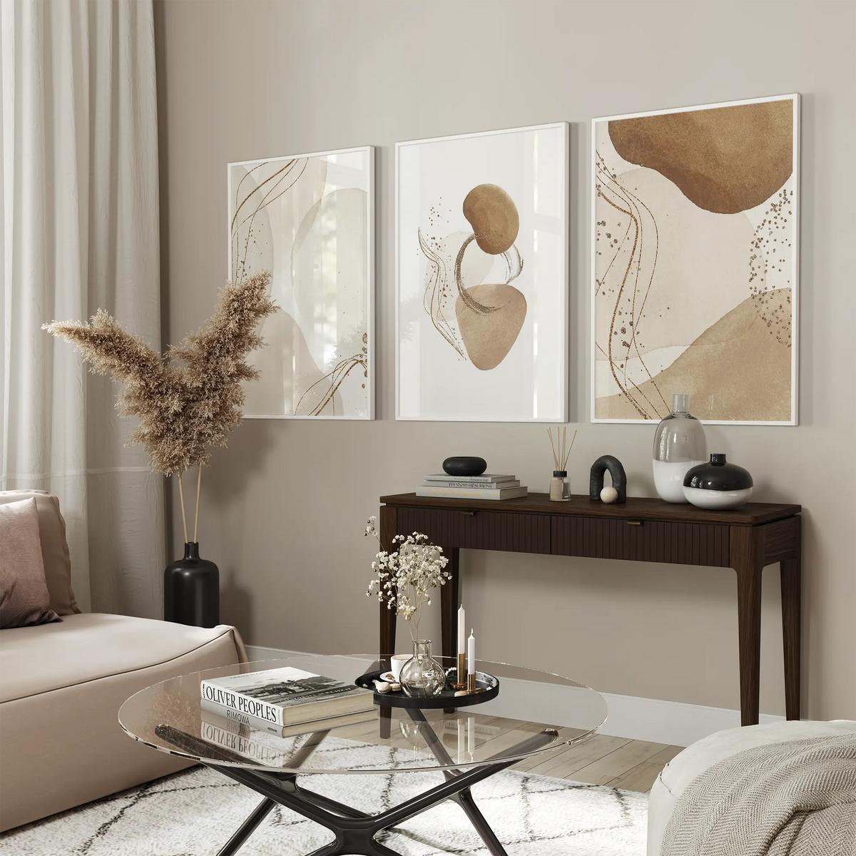 アートポスター 抽象画 テラコッタ 3枚セット – FashionWallArt