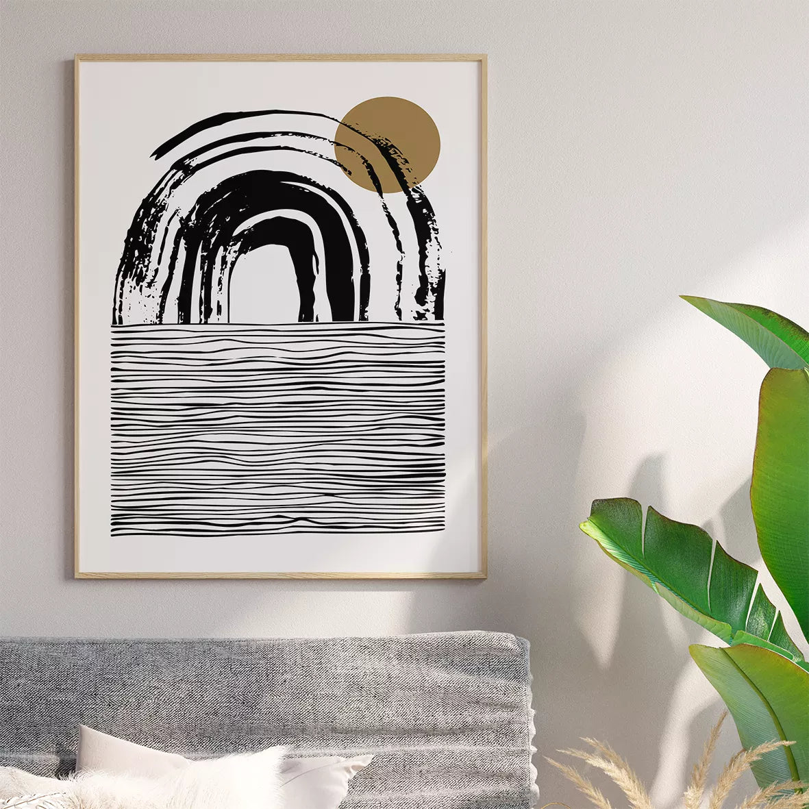 抽象ブラックゴールドの高級感あるアートポスター 北欧モダンインテリア 3枚セット