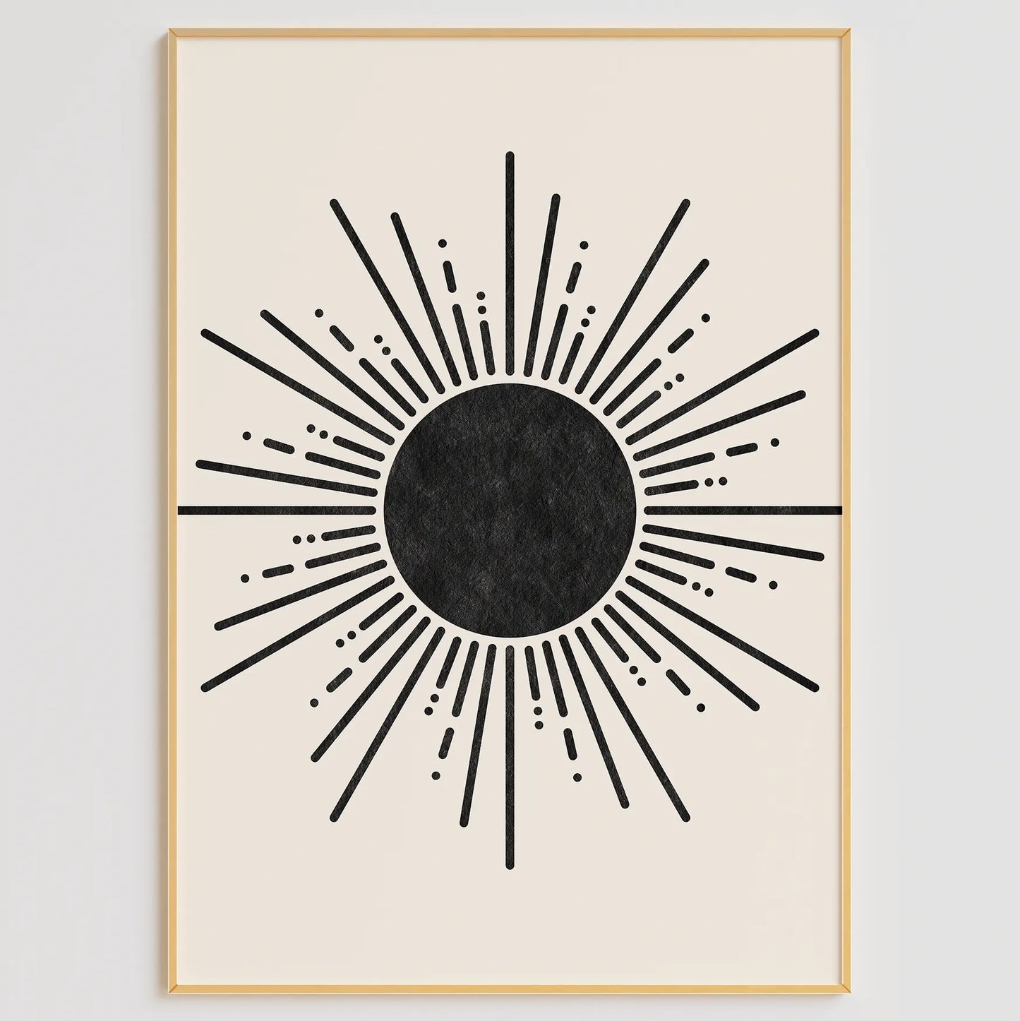 松と山と太陽を描いたミニマル北欧アートポスター3枚セット