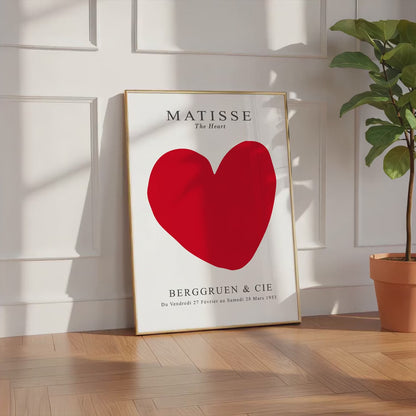 アートポスター マティス レッドハート モダン