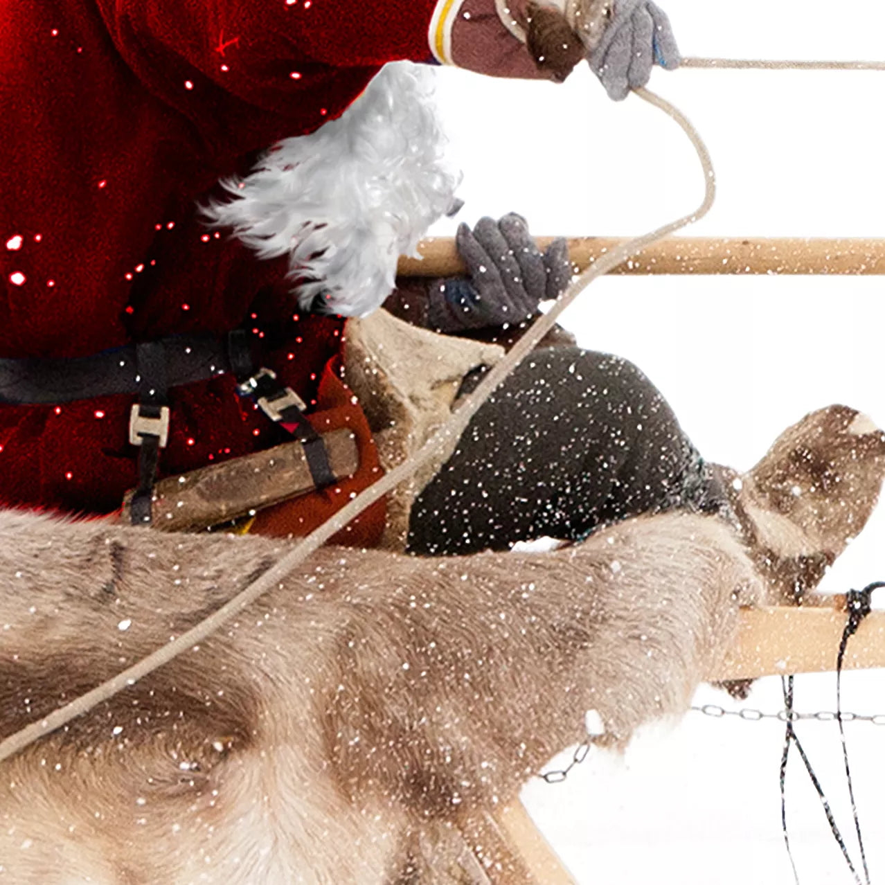 サンタクロースとトナカイの北欧デザインクリスマスアートポスター 3枚セット 冬インテリア