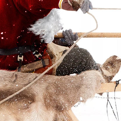 サンタクロースとトナカイの北欧デザインクリスマスアートポスター 3枚セット 冬インテリア