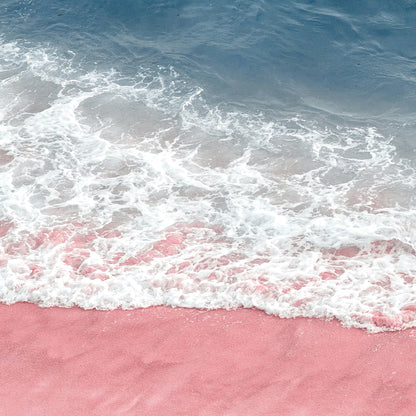 アートポスター ソフトピンク ビーチ 砂浜 パステルカラー 北欧風景 癒しインテリア