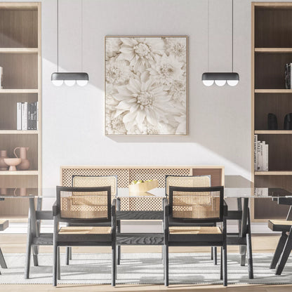 純白のダリアの花々が織りなす優雅なボタニカルアート